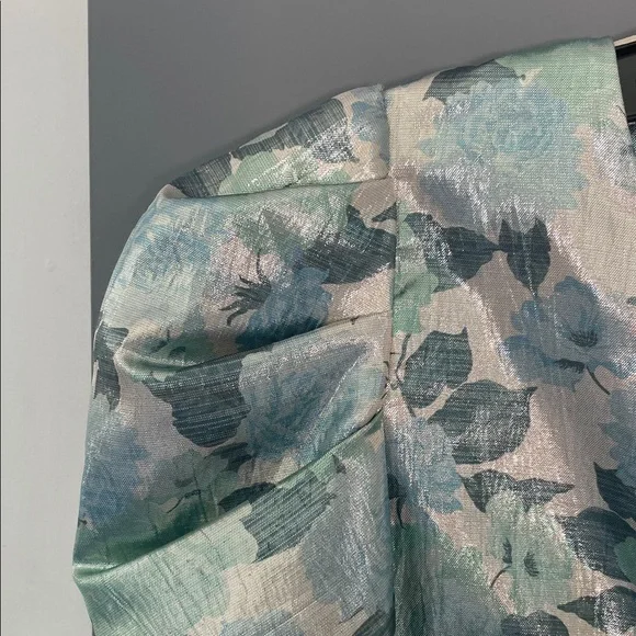 Zara Shimmering Floral Blouse - Blue and Silver ♥️ - Picture 5 of 13